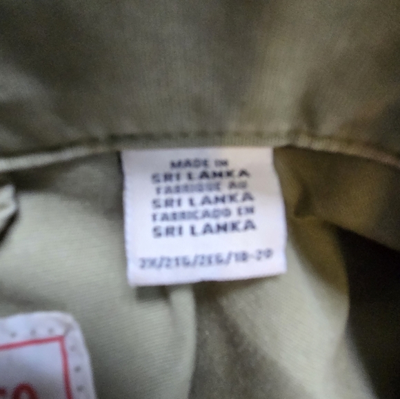 Levi’s 2X Olive Green Military Shirt Jacket Floral Embroidery Utility Shacket - Picture 9 of 11